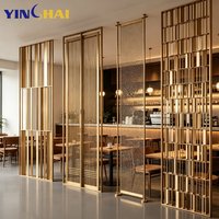 Cloison de séparation en acier inoxydable moderne et luxueuse sur mesure pour la décoration intérieure et des espaces commerciaux