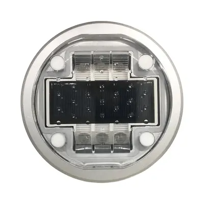 Прямая Продажа с завода, отражающий наземный сигнальный светильник из литого алюминия RGB предупреждающий светильник на солнечной батарее