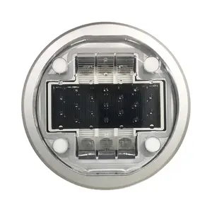 Factory Direct Sale Reflective Ground Warning Light Cast Aluminum RGB Warning Lamp Solar Road Stud Light