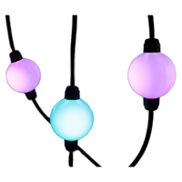 Ampoule LED en plastique RGB 24V 50mm à couleur changeante à 360 degrés pour éclairage paysager, éclairage ponctuel, scène, exposition, garantie de 2 ans