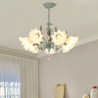 Lampe suspendue LED rétro style champêtre PM, motif fleur de muguet, pour restaurant, chambre, bureau, maison