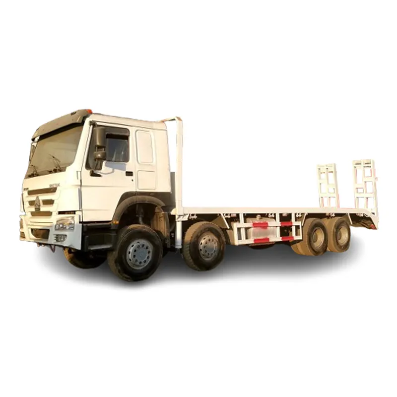 Điều kiện tốt nhất Xe tàu sân bay kéo xe tải sinotruk HOWO 2 trục 40ft container kéo phẳng kéo xe tải để bán