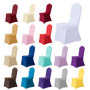 Alta elasticità di vendita calda di alta qualità stile classico bianco resistente eco-friendly poliestere Spandex coprisedie per matrimonio - Product Image 1