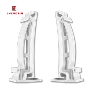 Chất Lượng Hàng Đầu PVC Máng Xối Móc Áo 5.2Inch Ống Lắp Mái Hệ Thống Nhựa Trắng Vinyl Máng Xối Gắn Chân Đế - Product Image 1