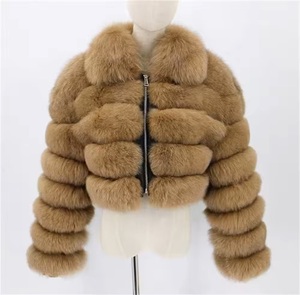 <span class=keywords><strong>Manteau</strong></span> en fourrure de renard véritable tendance de la mode en vente directe d'usine en gros <span class=keywords><strong>Manteau</strong></span> en fourrure à col carré <span class=keywords><strong>court</strong></span> pour femmes - Product Image 3