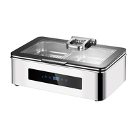 Airuisi Chauffe-plat électrique de luxe pour buffet 6L 9L Roll Top Hot Pot pour banquet restaurant en acier inoxydable et cuivre