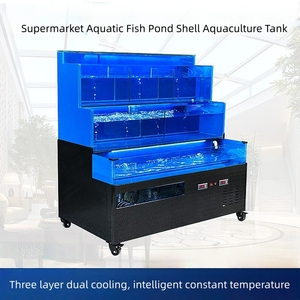 Acquario a 3 livelli Ruibit per frutti di mare vivi di grado marino: Acquario in acciaio inossidabile anticorrosione con refrigeratore di precisione per mercato ittico - Product Image 2