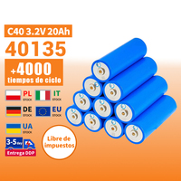Celdas de Batería Cilíndricas LiFePO4 C40 3.2V 20Ah 40135, 40138, 33140, 46160, 15Ah, 3000 Ciclos, -22-45C, Baterías de Iones de Litio