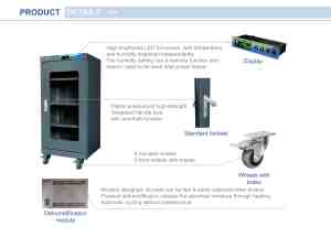160L 1%-10% RH Hocheffizienter Entfeuchtungs-Trockenschrank, Geeignet für Elektronik-/Medizin-/Neuenergie-/Halbleiterherstellung - Product Image 5