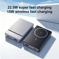 Batterie Li-polymère portable mince TDX T2529 10000mAh à charge rapide sans fil 20W/15W, magnétique, Type-C, certifiée CE/FCC