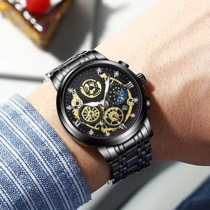 Reloj de Pulsera BINBOND 4010 Personalizado para Hombre, de Acero Inoxidable, Esfera Grande, Casual, Lujoso, Luminoso, Resistente al Agua, con Fecha, de Cuarzo - Product Image 5