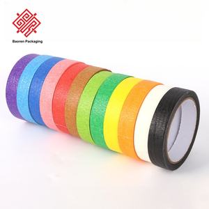 Papier décoratif coloré plissé, résistant à la chaleur, personnalisé, imprimé, écologique, adhésif acrylique, peinture en aérosol, masquage, Baoren - Product Image 3