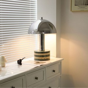 Green Layered Marble Table <b>Lamp</b> E27 <b>LED</b> 220V Switch Control Modern Mushroom Style Bedroom Study Desk <b>Light</b> - Product Image 3