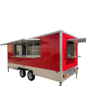 时尚最新移动厨房餐厅汽车特许二手餐车，配有全设备绉纱和咖啡店亭