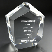 Trofeo de Cristal Pentagonal Neelpure 128732 con Diseño Grabado Personalizado para Premios Corporativos