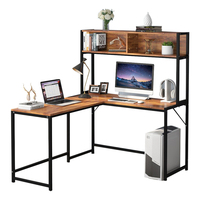 Table d'ordinateur en forme de L, mobilier de bureau à domicile, bureau d'angle pour PC avec étagère, vente en gros d'usine, fabricant de bois, carton en bois
