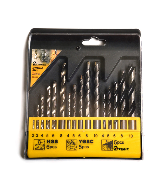 16 Pcs Combination Twist Drill Bits