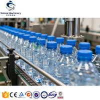 Ligne de remplissage d'eau minérale complète Sokos, machine automatique d'embouteillage d'eau potable, 8000BPH, ligne de remplissage d'eau en bouteille de petite taille