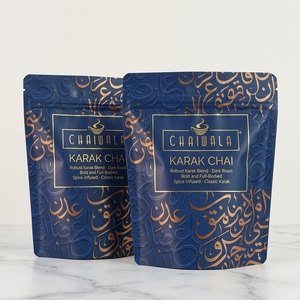 Sachet Doypack refermable personnalisé avec fermeture éclair <span class=keywords><strong>pour</strong></span> thé en vrac, emballage mat avec estampage à chaud - Product Image 2