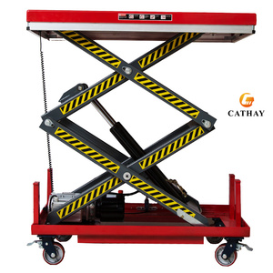 Diskon 1Ton 2Ton 4Ton dari 1000mm hingga 1400mm platform belanja Cina gunting listrik meja angkat - Product Image 1