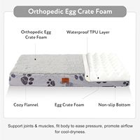 Petopia Maßgefertigtes Extra Großes Orthopädisches Hundebett aus Samt, Cord und Seide mit Fester Füllung, Atmungsaktiv, Rechteckig, Baumwolle-Leinen, Abnehmbarer Bezug