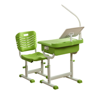 Ensemble table et chaise ergonomique double pour salle de classe, réglable en hauteur, pour étude, lecture et formation des élèves du collège