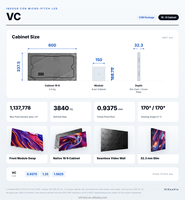 Pantalla LED COB para Interiores de Paso Fino P0.7 P0.9 P1.2 P1.5 P1.8, Video Wall 16:9, Panel de Empalme sin Costuras 4K 8K, Mantenimiento Frontal