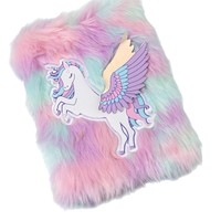 Carnet Kawaii A5 en Peluche Ours Mignon avec Serrure, Couverture en Tissu Imprimé, Reliure Cousue, Idéal Cadeau BTS pour Écrivains
