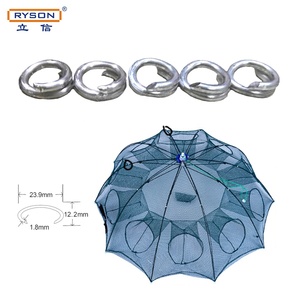 Agrafes de meubles professionnelles Clips de cages à poulet fil galvanisé 15GA 1/2 "C24 anneau de porc SC-6 clous - Product Image 6