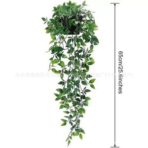 Plantes suspendues artificielles Shuyu 65 cm en pot pour décoration intérieure et extérieure, verdure, lianes, plante artificielle de simulation - Product Image 5