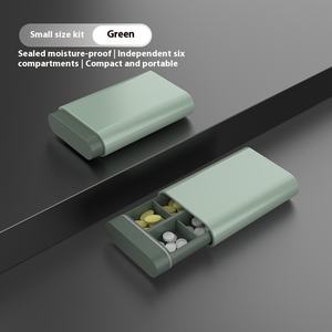 Boîte à pilules de voyage portable en plastique, 7 jours, 6 compartiments, organisateur de médicaments durable, vente en gros - Product Image 5