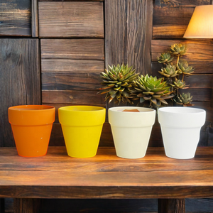 Mini macetas personalizadas de arcilla de 2,5 pulgadas para suculentas y plantas de cactus, terracota dorada de escritorio con aplicación de decoración de pared para colorear mate - Product Image 4