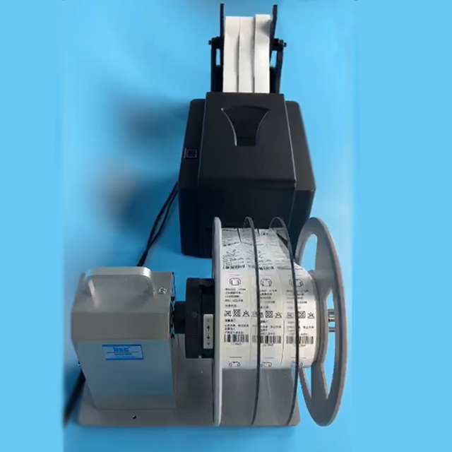 Automatic Label Printer With Rewinder Roll Barcode Sticker Label Automatic Label Rewinder Machine Printer Digital Tag Rewinder