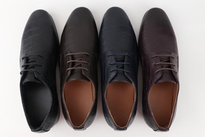 Alta qualità Custom Design di lusso Lace up Texture PU pelle formale abito da sposa scarpe per gli uomini ufficio - Product Image 5