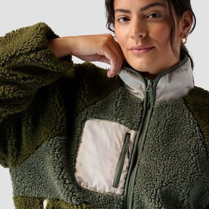 Classic Design 1/2-Zip High Quality Fleece Pullover <strong>Women's</strong> Custom Soft <strong>Sherpa</strong> Fleece <strong>Jacket</strong> - Product Image 3