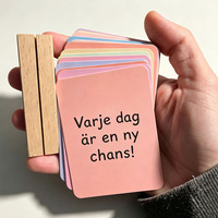 Cartes d'affirmation quotidiennes avec support en bois, jeu de cartes multicolores pastel avec citations manuscrites pour la routine matinale, cadeau