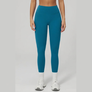 High Waist Full Length Solid Color <b>Knitted</b> <b>Leggings</b> Stretchy Breathable Eco-Friendly 220g Women's Sporty All Seasons Spandex - Product Image 1