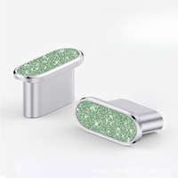Bouchons anti-poussière en métal avec paillettes TYPE-C pour iPhone 15 16 17 Pro Max Plus – Protection universelle pour port de charge Type C