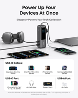 Anker A1695 25000mAh Powerbank Ultra Hızlı Taşınabilir Şarj Cihazı Seyahat İçin Vazgeçilmez 165W Toplam Çıkış Gücü Akıllı Ekran Hızlı Şarj Özelliğiyle