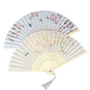 Éventails en bambou QM pour mariage, souvenirs, invitations, couvre-éventails en satin, ensemble d'éventails de haute qualité, éventails personnalisés, expédition rapide - Product Image 1