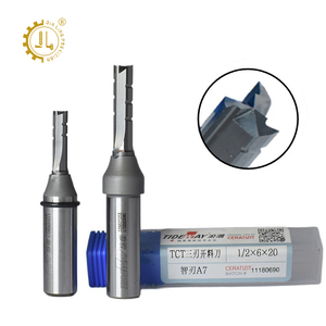 1/2 inch Shank <span class=keywords><strong>Router</strong></span> <span class=keywords><strong>bits</strong></span> Carbide Tip 3 sáo TCT bit các nhà sản xuất tideway thẳng TCT <span class=keywords><strong>Router</strong></span> bit với chipbreaker - Product Image 6