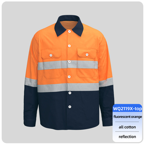 Vêtement <span class=keywords><strong>de</strong></span> <span class=keywords><strong>Travail</strong></span> <span class=keywords><strong>d</strong></span>'<span class=keywords><strong>Été</strong></span> Haute Visibilité à Manches Longues, en Coton Respirant, avec Bandes Réfléchissantes, Chemise et <span class=keywords><strong>Pantalon</strong></span> <span class=keywords><strong>de</strong></span> <span class=keywords><strong>Travail</strong></span> pour Homme - Product Image 5