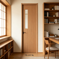 Porte intérieure en bois MDF blanc style moderne, grain de bois, isolation phonique, couleur et taille personnalisables, garantie 2 ans pour chambre et salon