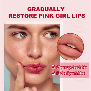 Gommage pour les lèvres avec logo personnalisé (20g) pour les lèvres sèches et gercées, gommages pour les lèvres en marque privée, exfoliant - Product Image 5