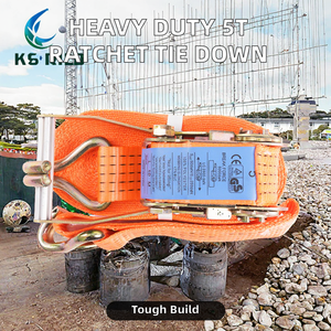 Sangle d'arrimage à cliquet en polyester robuste de 50 mm, 5 tonnes, 10 m, pour la fixation de cargaisons, directement de l'usine au Vietnam - Product Image 2