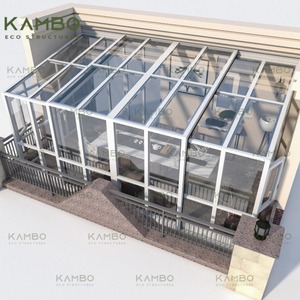 Pliable Autonome Jardin Maison Verre Aluminium Déplacer le Sun Room Verre Mobile Aluminium Sunroom Autonomes - Product Image 1