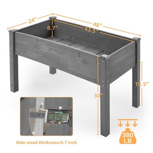 Jardinière en <span class=keywords><strong>bois</strong></span> surélevée lit de <span class=keywords><strong>potager</strong></span> surélevé en <span class=keywords><strong>bois</strong></span> naturel - Product Image 2