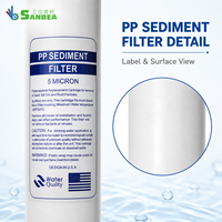 Cartouches de filtre purificateur d'eau en gros avec options PP plissé et CTO pour les commandes en gros des distributeurs