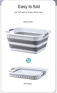Panier à linge pliable 38L en plastique avec poignée pour salle de bain, enfants, adultes, usage domestique - Vente en gros usine - Product Image 3