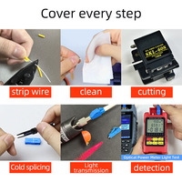 Kit de raccordement à froid pour fibre optique, soudeuse par fusion, chargeur/alimentation par batterie, puissancemètre optique, cisaille, dénudeur, modèle S70, garantie un an